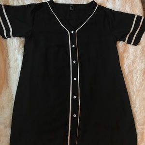 Forever 21 Baseball Jersey Style Dress/Long Shirt